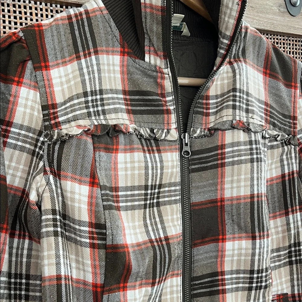 Nordstrom Rubbish Plaid Bomber Jacket - Red, Black, White